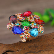 Anayra Gold Plated Adjustable Statement Ring